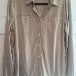 J McLaughlin Ultra suede shirt Size L